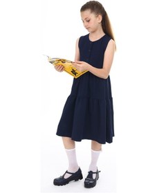 Resim Toontoy Kız Çocuk Okul Elbise Lacivert 