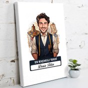 Resim Karikatürlü En İyi Erkek Terzi Kanvas Tablo 
