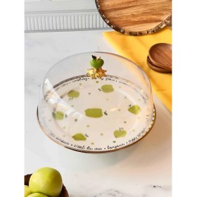 Resim Rossev Green Apple Emaye Kek Fanusu 