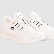 Resim Erkek Casual Rahat Konforlu Bağcıklı Spor Ayakkabı Fileli Terletmez Yüksek Taban Sneaker Beyaz 