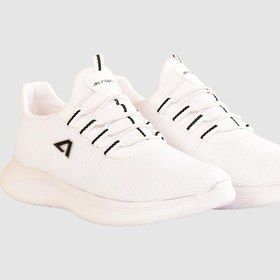 Resim Erkek Casual Rahat Konforlu Bağcıklı Spor Ayakkabı Fileli Terletmez Yüksek Taban Sneaker Beyaz 