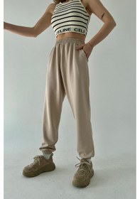 Resim Krem Lastikli Eşofman Krem 