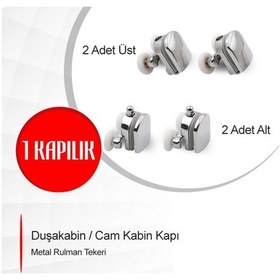 Resim Duşakabin Cam Kabin Kapı Metal Rulman Tekeri 