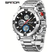 Resim Oldfriend Sanda Erkek Spor Elektronik Su Geçirmez Çalar Saat Kronometre Geri Sayım Gümüş Diğer 