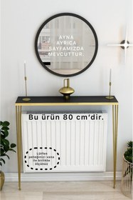 Resim TALAŞTOZUM 80 Cm Gold Siyah Petek Üstü Raf Dresuar 