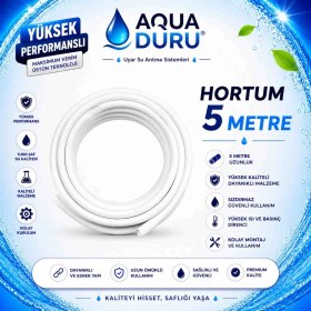 Resim Aqua Duru Su Arıtma Cihazı Hortumu 6mm (1/4" Inç) 5 Metre Tüm Markalara Uyumludur 