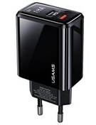 Resim Usams US-CC133 T40 20W QC3.0+PD Type-C+USB Dijital Göstergeli Hızlı Şarj Başlığı 