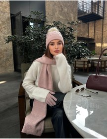 Resim LAGRANZE Rani Kadın Atkı Bere Eldiven 3 Lü Set 