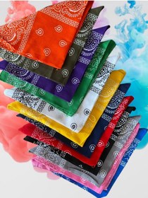 Resim Etnik Desen Bandana Seti 12 Li Unisex 