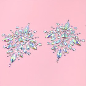 Resim 1 Çift Akrilik Elmas Şekilli Kendinden Yapışkanlı Göğüs Ucu Kapakları, Polka Dots Deseni, Parti, Kulüp, Kadınlar İçin Seksi Kostüm Dekorasyonu İçin Yıkanmaz Sütyen Aksesuarları 