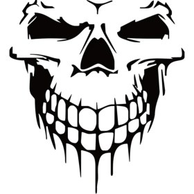 Resim Kafatası (Oto-Motor-Laptop-Duvar-Dekor) 30 x 33 cm 