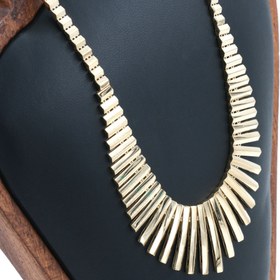 Resim Kleopatra Modern Düğün Seti – 3’lü Altın Takım "Gerdanlık, Bileklik, Küpe" 