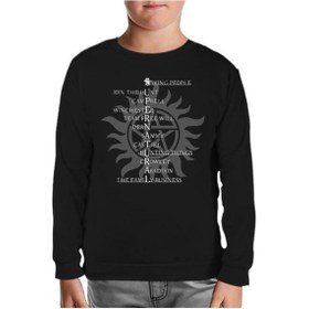 Resim Lord Tshirt Supernatural - Saving People Siyah Çocuk Sweatshirt 