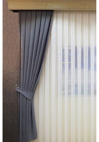 Resim Gri Fon Perde Nubuk Kumaş Gri 