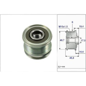 Resim 588031 Alternatör Kasnağı Mercedes C Serisi C180 C200 C250 Cls63 E Serisi Sprinter 