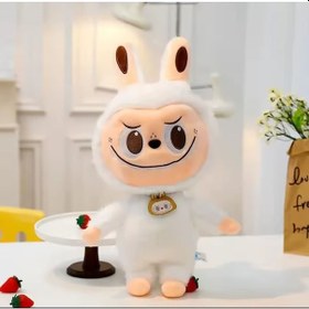 Resim Beyaz Dragon Labubu Peluş Oyuncak Kuyruklu Seri Labubu Peluş Oyuncak 40cm 
