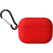 Resim Anahtarlıklı Silikon AirPods Pro Kılıfı Kırmızı 
