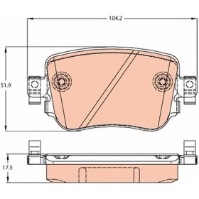 Resim Arka Balata Vw Caddy Iv 1.0tsı-1.2tsı-1.4tsı-1.6tdı-2.0tdı 15 Audı A1 1.0tfsı-1.2tfsı-1.4tfsı 10 8u0698451f 5q0698451f 5q0698451b 