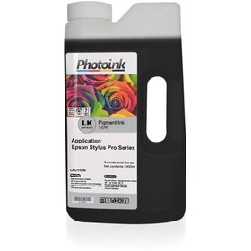 Resim PHOTO INK (Akıllı Mürekkep) Stylus Pro için 1000 ml AÇIK SİYAH LIGHT BLACK Pigment Plotter Mürekkep (T-EPR) 
