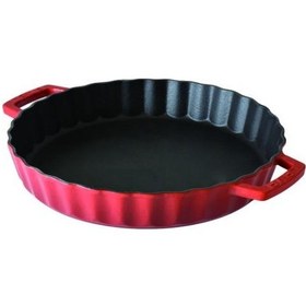 Resim Lava Demir Döküm Metal Kulplu Yuvarlak Tepsi 30 CM Lvytp30K0-1R 