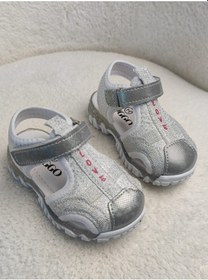 Resim Muggo Slyvester Günlük Önü Kapalı Cırtlı Unisex Çocuk Sandalet Gri 