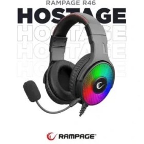 Resim Rampage Hostage R46 RGB 7.1 USB Kablolu Kulak Üstü Oyuncu Kulaklığı Teşhir 