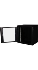 Resim Lande - 12U 19" Duvar Tipi Rack Kabinet – Genişlik: 600 mm | Derinlik: 450 mm – Siyah 