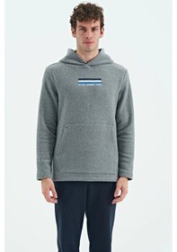 Resim Tommy Life Erkek Kapşonlu Sweat Antrasit Art-88301 Antrasit 
