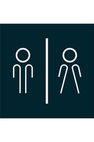 Resim Burada Medikal ve Reklam Wc Lavabo Tuvalet Yönlendirme Etiket Sticker Yapıştırma 15x15 cm 