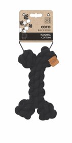 Resim M-Pets Örgü Kemik Şeklinde Peluş Kedi ve Köpek Oyuncağı 19 Cm Siyah 