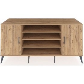Resim Kronos Konsol 5 Raflı 2 Kapaklı 176x59x83 Çam-çam/çam Çam/çam 
