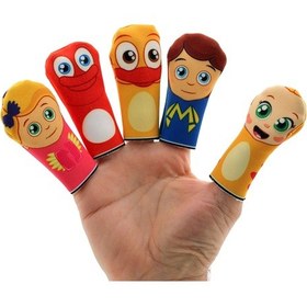 Resim Sevimli Dostlar Parmak Kukla Seti Eğitici Kukla Seti 5 Li Mega Set Çok Renkli 