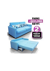 Resim Seray 2 Kişilik Yataklı,Şezlonglu Servol Kanepe 