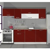 Resim Decoraktiv Ekol 240 MDF Hazır Mutfak Dolabı - Tezgah Dahil - Bordo 