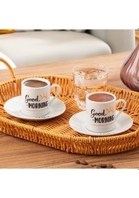 Resim Porsima 06 Porselen 12 Parça Türk Kahve Fincan Takımı 90ml 