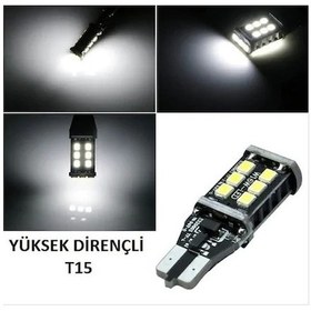 Resim Chevrolet Cruze Captıva Beyaz Led Geri Vites Ampulü W16W 1 Çift 