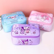 Resim 1 adet Yiyecek ile Temas Yapmayan Sanrio for kuromi İzole Öğle Çantası - Şirin Karikatür Tasarımı ile Kalın Alüminyum Folyo Astar, Hafif Taşınabilir Bento Çantası, Okul, İş, Seyahat, Piknikler ve Tatil Hediyeleri için (Karışık Renkler), İzole Öğle Çantası, Okul Öğle Çantası, Okula Dönüş 