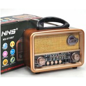 Resim NNS Ns-8110bt Taşınabilir Nostaljik Radyo Bluetooth Speaker Usb Tf Card Aux 