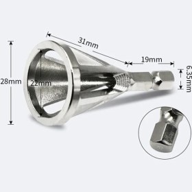 Resim Gümüş Altıgen Sap 1 Altıgen Sap Hss Çapak Alma Harici Pah Aracı Paslanmaz Çelik Metal Delme Araçları Için Çapak Kaldırmak Araçları (Yurt Dışından) 