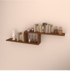 Resim Rafkestir Side Duvar Rafı Hareli Ceviz (Mat) 