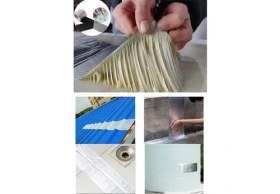 Resim Renk Yapı Rüyası Çamur Band Cam Malzemelerin Tamiri Için Su Sızmaz Sağlam Alimünyum Destekli 96 mm x 2 Mt 