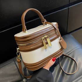 Resim Kadınlar İçin Şık Messenger Çanta - Ayarlanabilir Askılı ve Altın Tonlu Aksesuarlı, Fermuarlı Kapatma, Polyester Astarlı - Kahve/Kayısı/Bej/Siyah, Günlük Kullanım Ofis Çantası, Crossbody Çanta, Basit Moda El Çantası, Kaliteli Dikişli, Kompakt Tasarım, Moda Tutkunları İçin 