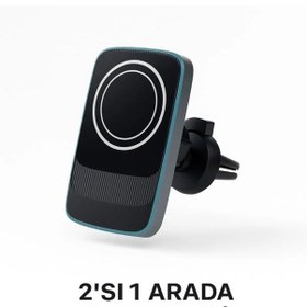 Resim 15w Magsafe Uyumlu Kablosuz Araç İçi Telefon Tutucu 3a Hızlı Şa 
