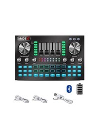 Resim Midex MX-2020 Diamond Set Efektli Ses Kartı Mikrofon Kulaklık Stand Kayıt Canlı Yayın Seti (PC ve Telefon) 