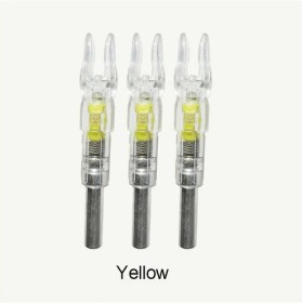 Resim Sarı Stil 3 Adet Avcılık Atıcılık Otomatik Aydınlatmalı Yay LED Parlayan Ok Nock Kuyruk Ok Şaftına Uygun (Yurt Dışından) 