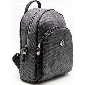 Resim Silver Polo Sp1062 Kadın Sırt Çantası Petek M.gümüş-siyah 