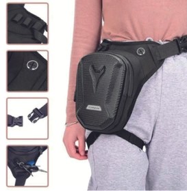 Resim SLH SHOP Unısex Ayarlanabilir Askılı Kulaklık Şarj Kablo Çıkışlı Motorcu Bel Bacak Çantası 