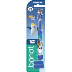 Resim Banat Kaptan Pengu Lisanslı Çocuk Diş Fırçası (Yumuşak) - Gratis 