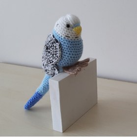 Resim nildamigurumi Amigurumi Kuş Muhabbet Kuşu Sesli 