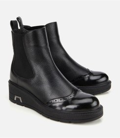 Resim Hotiç Kadın Deri Siyah Streç Dolgu Topuklu Bilekte Chealse Bot 01boh313380a100 01boh313380a100 Siyah 